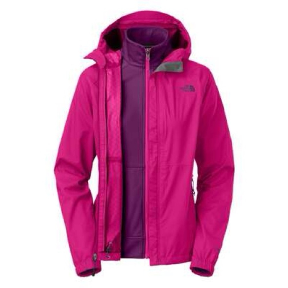 The North Face Women's Momentum Triclimate Jacket Medium Barbie Pink.